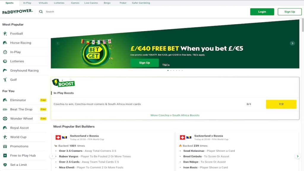 Paddy Power sportsbook