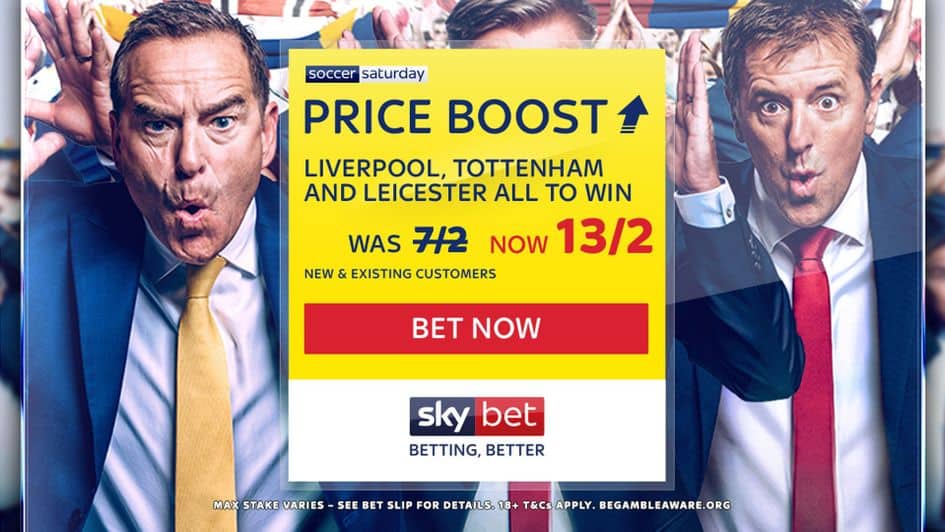 skybet soccer staurday price boost