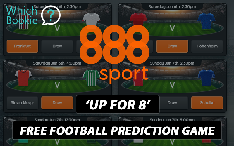 888sport Free Football Predictor - 8 Games, 8 Results, £8K Top Prize