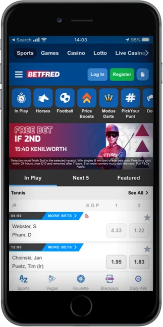 Betfred iphone app