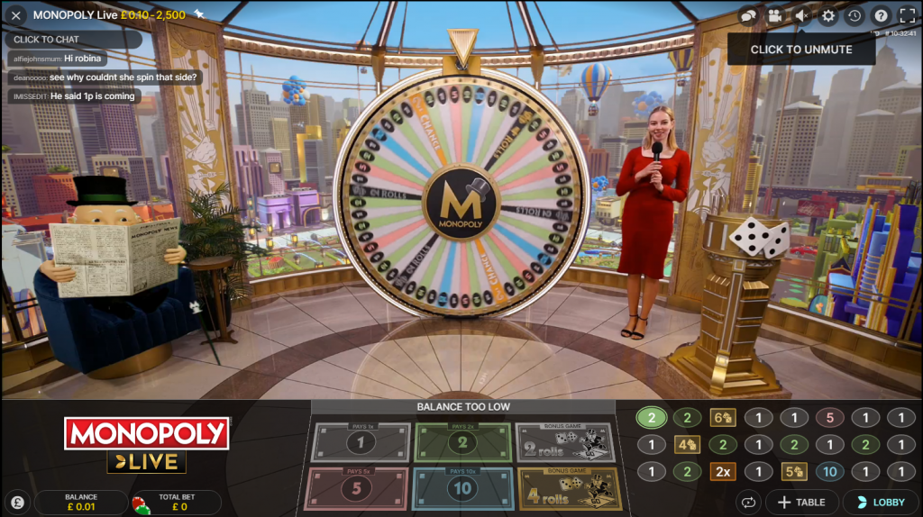 monopoly live evolution gaming