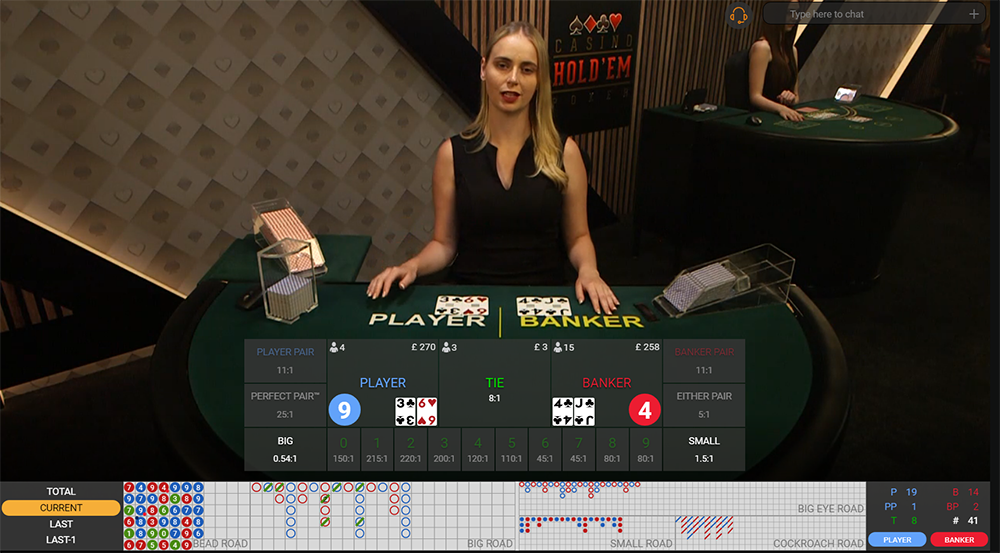 live baccarat game