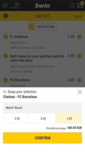bwin swap selections