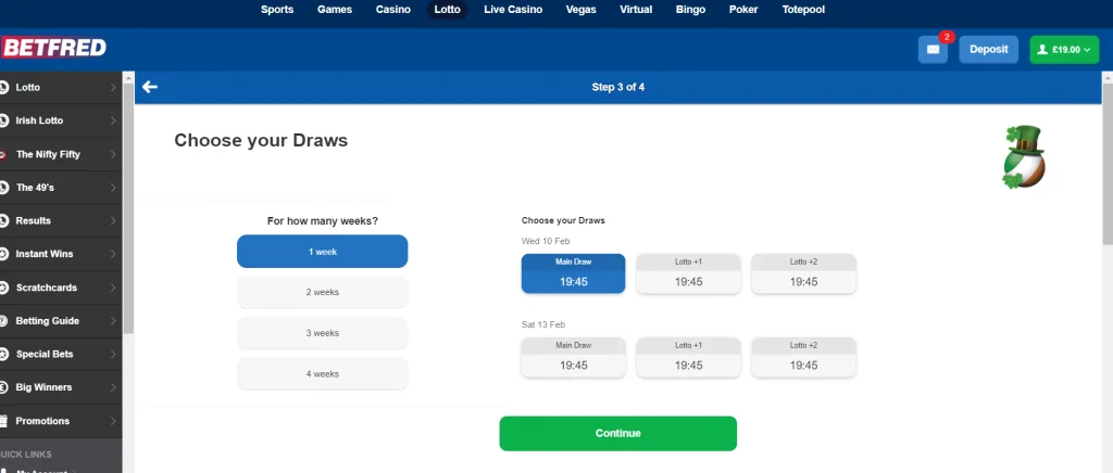 betfred irish lotto draw