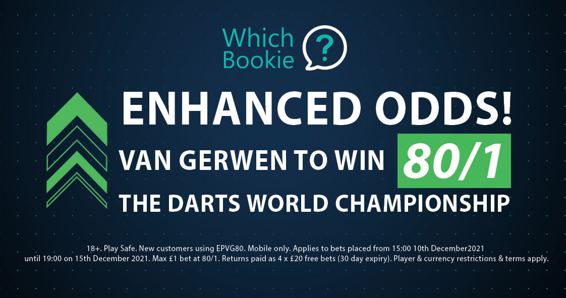 Van Gerwen to win the World Darts Championship 80/1 – Enhanced Odds