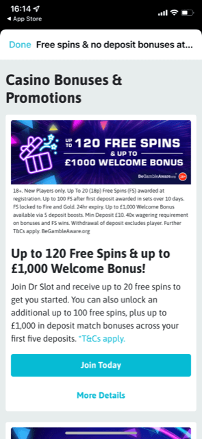 dr slot casino promotions