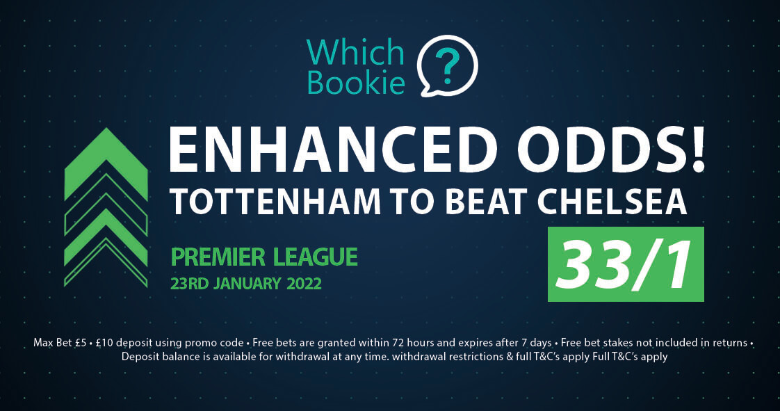 Tottenham to beat Chelsea 33/1 – Enhanced Odds