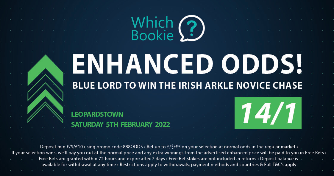 Blue Lord to win the Irish Arkle Novice Chase – 14/1
