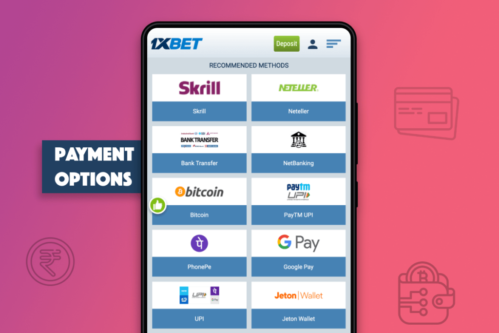 1xbet payment options