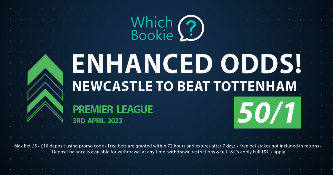 Newcastle to beat Tottenham 50/1 – Enhanced Odds