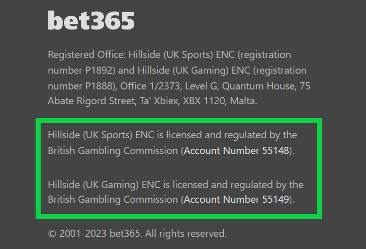 bet365 uk gambling commission licence