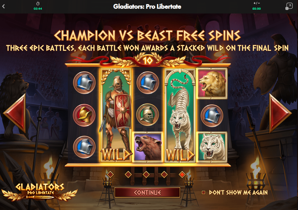 Gladiators Pro Libertate free spins