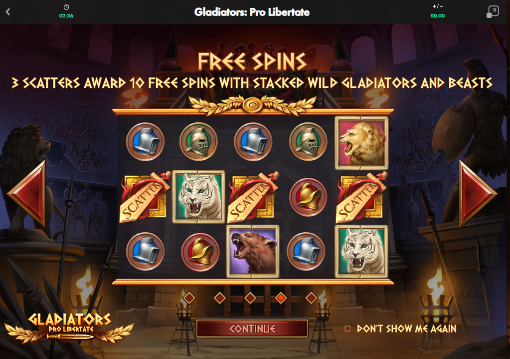 Gladiators Pro Libertate scatters