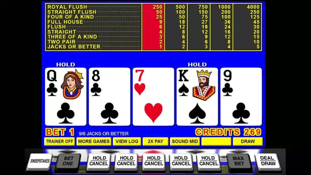 video poker jacks or better