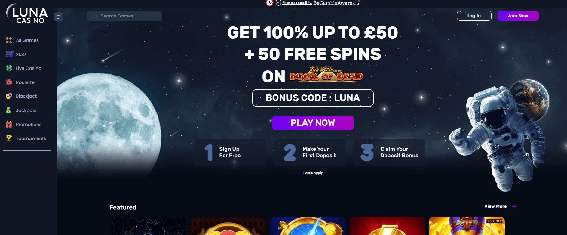 luna casino website